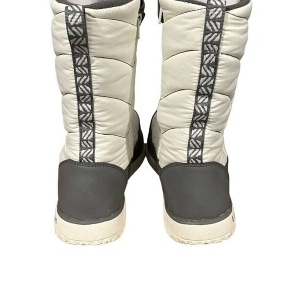 NWOB LL Bean Women's White Nylon Ultralight Quilted Insulated Tall Zip Boots 8.5 - Picture 2 of 6